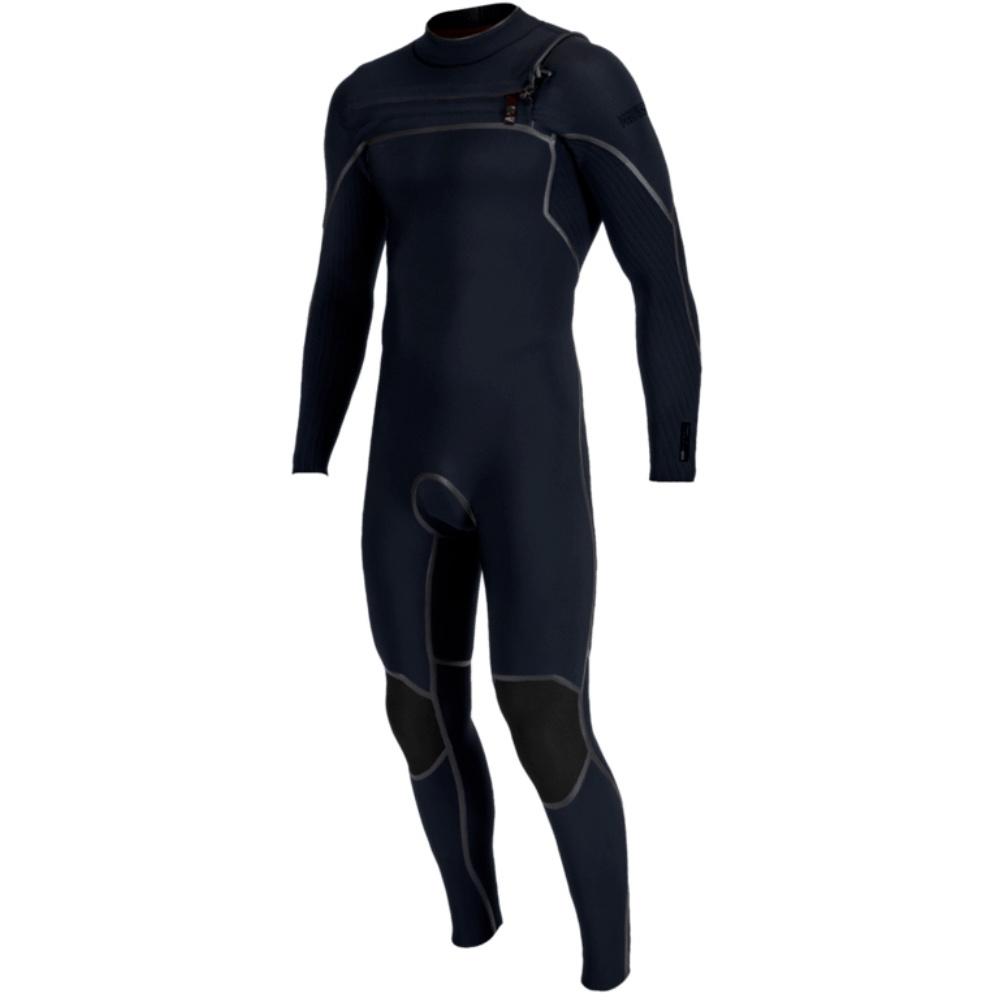 2026 O'Neill Da Uomo Hyperfreak Fire 3/2mm+ Chest Zip Muta 5660 - Carbon / Carbon